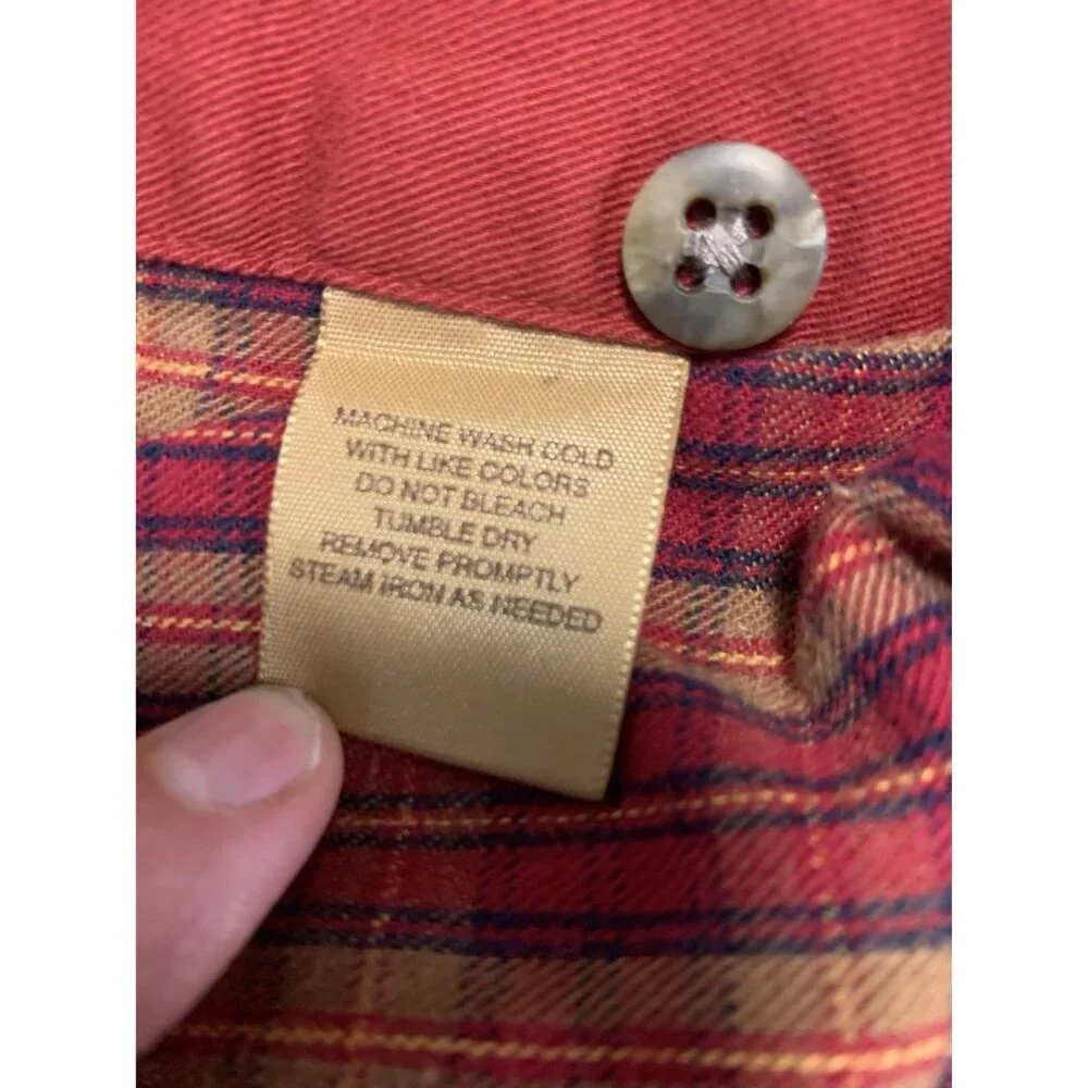St. John's Bay Heavy Plaid‎ Lined Button Up Jacket Size L